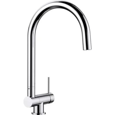 Blanco Coressa f draaibare neerklapbare keukenkraan met staafgreep en chroom afwerking