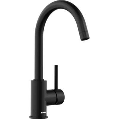 Blanco Mida keukenkraan mat zwart met draaibare ronde uitloop en staafgreep