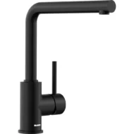 Blanco Mila keukenkraan mat zwart enkele hendel draaibare uitloop haaks