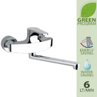 Daniel Omega Green wandmontage keukenkraan waterbesparend draaibare uitloop 6l perlator