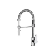 Daniel Omega keukenkraan chroom met veermechanisme en afneembare handdouche
