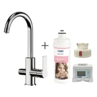 Daniel Reflex filter keukenkraan 3 weg met drinkwaterkeuze en bwt hq s filterset chroom