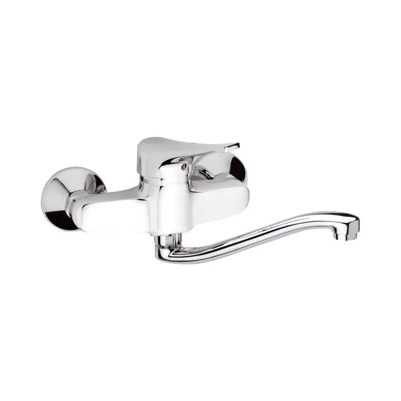 Daniel Rio draaibare s vormige keukenkraan chroom wandmontage Daniel Rio draaibare s vormige keukenkraan chroom wandmontage