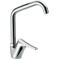 Daniel Rio eengats keukenkraan voordelig chroom u vorm draaibaar 45° uitloop