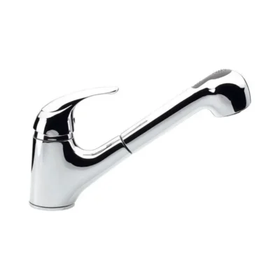 Daniel Serena eengats keukenkraan chroom met uittrekbare douchefunctie