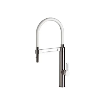 Daniel Smart chroom witte spoelkraan met flexibele slang en afneembare handdouche