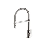 Daniel Smart spoelkraan met witte flexibele slang en afneembare handdouche