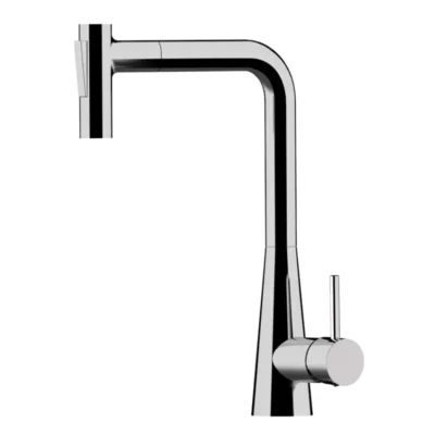 Daniel Swing eengreepsgootsteenmengkraan chroom met hoge draaibare uitloop en uittrekbare handdouche Daniel Swing eengreepsgootsteenmengkraan chroom met hoge draaibare uitloop en uittrekbare handdouche