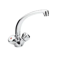 Daniel Ticino keukenkraan voordelig draaibare uitloop en knoppen chroom