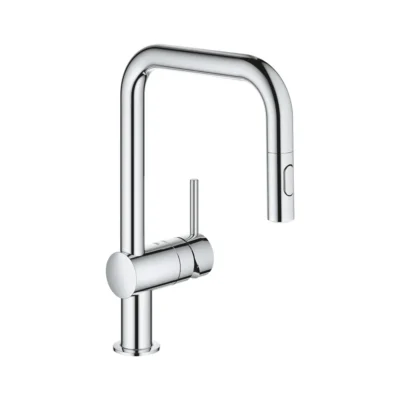 Grohe Minta eengreeps keukenkraan chroom 32322002 met uittrekbare spoelarm