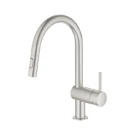 Grohe Minta eengreeps keukenkraan supersteel 32321dc2 met uittrekbare spoelarm