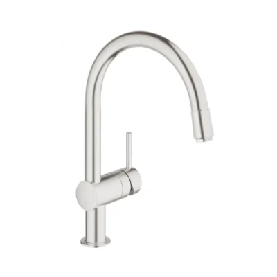 Grohe Minta eengreepseengootsteenmengkraan supersteel 32918dc0