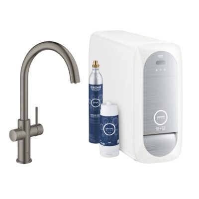 grohe blue home c afvoer starter kit rond draaibaar 2 standen hard graphite geborsteld 31455al1 grohe blue home c afvoer starter kit rond draaibaar 2 standen hard graphite geborsteld 31455al1