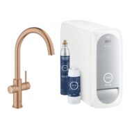 grohe blue home c afvoer starter kit rond draaibaar 2 standen warm sunset geborsteld 31455dl1