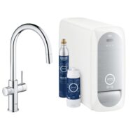 grohe blue home c afvoer starter kit uittrekbare uitloop rond draaibaar chroom 31541000