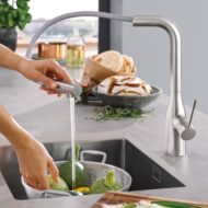 grohe essence eenhendel keukenmengkraan uittrekbaar draaibaar supersteel 30270dc0