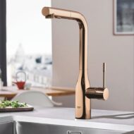 grohe essence eenhendel keukenmengkraan uittrekbaar draaibaar warm sunset 30270da0