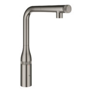 grohe essence smartcontrol keukenmengkraan draaibaar uittrekbaar 2 standen hard graphite geborsteld 31615al0