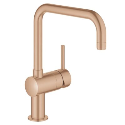 grohe minta warm sunset geborsteld keukenmengkraan eenhendel draaibaar 32488dl0 grohe minta warm sunset geborsteld keukenmengkraan eenhendel draaibaar 32488dl0
