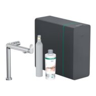 hansgrohe aqittura m91 filtersysteem 240 uittrekbare uitloop 1 straalsoort starterset sodasystem haaks draaibaar chroom 76810000