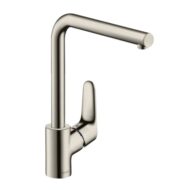hansgrohe focus m41 eenhendel keukenmengkraan draaibaar geborsteld roestvrij staal 31827800