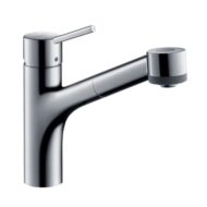 hansgrohe talis m52 eenhendel keukenmengkraan uittrekbaar draaibaar met ecosmart chroom 32845000