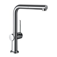 hansgrohe talis m54 eenhendel keukenmengkraan uittrekbaar draaibaar chroom 72845000