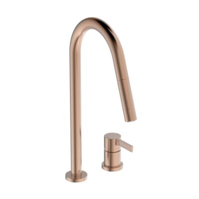 ideale standaard gusto keukenmengkraan 2 gats uitloop 2 functie handdouche rond draaibaar uittrekbaar 2 standen sunset rose bd424j4 ideale standaard gusto keukenmengkraan 2 gats uitloop 2 functie handdouche rond draaibaar uittrekbaar 2 standen sunset rose bd424j4