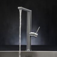 reginox kelso eenhendel keukenmengkraan draaibaar geborsteld roestvrij staal r34590