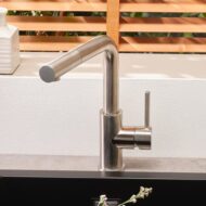 reginox palm eenhendel keukenmengkraan uittrekbaar draaibaar roestvrij staal geborsteld r34583