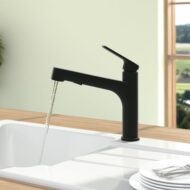 villeroy boch junis sky keukenmengkraan mat zwart draaibaar uittrekbaar 92820006
