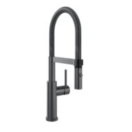 villeroy boch steel expert 20 eengreeps keukenmengkraan met veer draaibaar uittrekbaar 2 standen antraciet 92800005