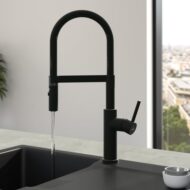 villeroy & boch steel expert 20 eenhendel keukenmengkraan draaibaar mat zwart 92800006