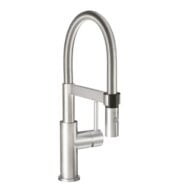 villeroy boch steel expert compact eengreeps keukenmengkraan met veer draaibaar uittrekbaar 2 standen edelstaal finish 927300lc